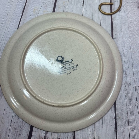 vintage yamaka suncraft brandy Cream and Brown 12" chop serving Plate - Picture 6 of 6